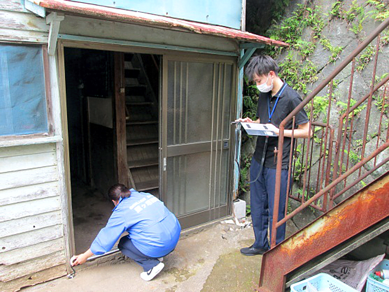 家屋調査の様子